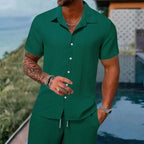 Ethan – Men's Striped Short Sleeve Shirt Set