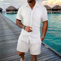 Ethan – Men's Striped Short Sleeve Shirt Set