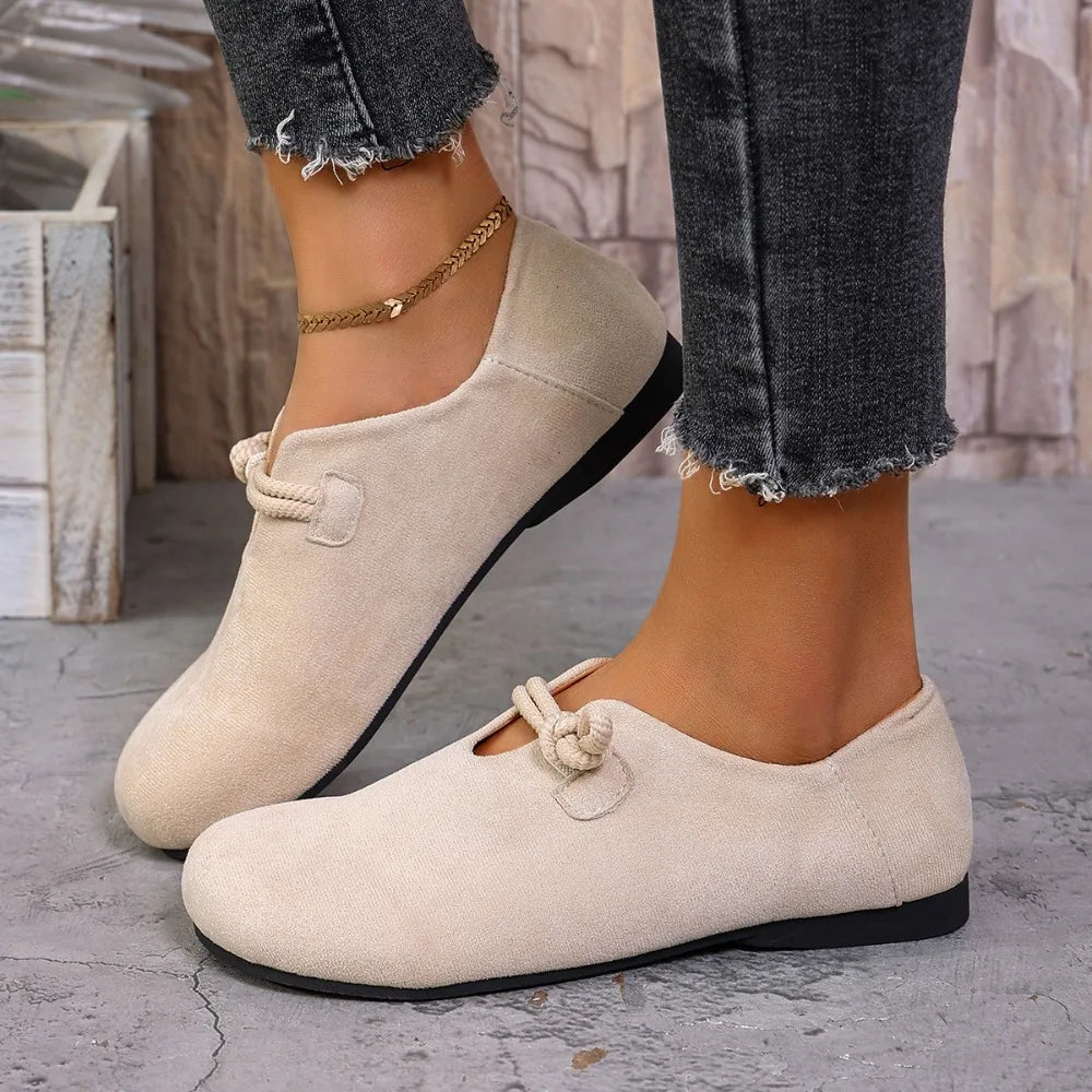 Clara – Round Toe Knotted Rope Loafers