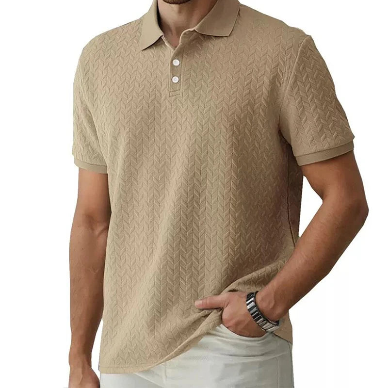 Ethan – Solid Color Short-Sleeve Polo Shirt