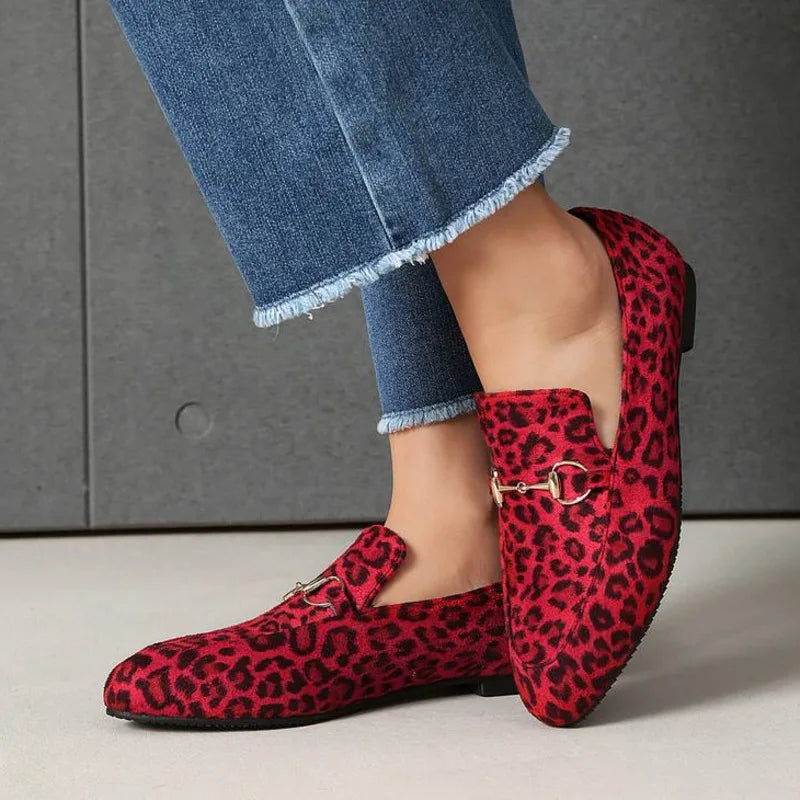 Clara – Leopard Print Pointed-Toe Loafers