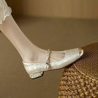 Clara – Square Toe Bling Mary Jane Flats