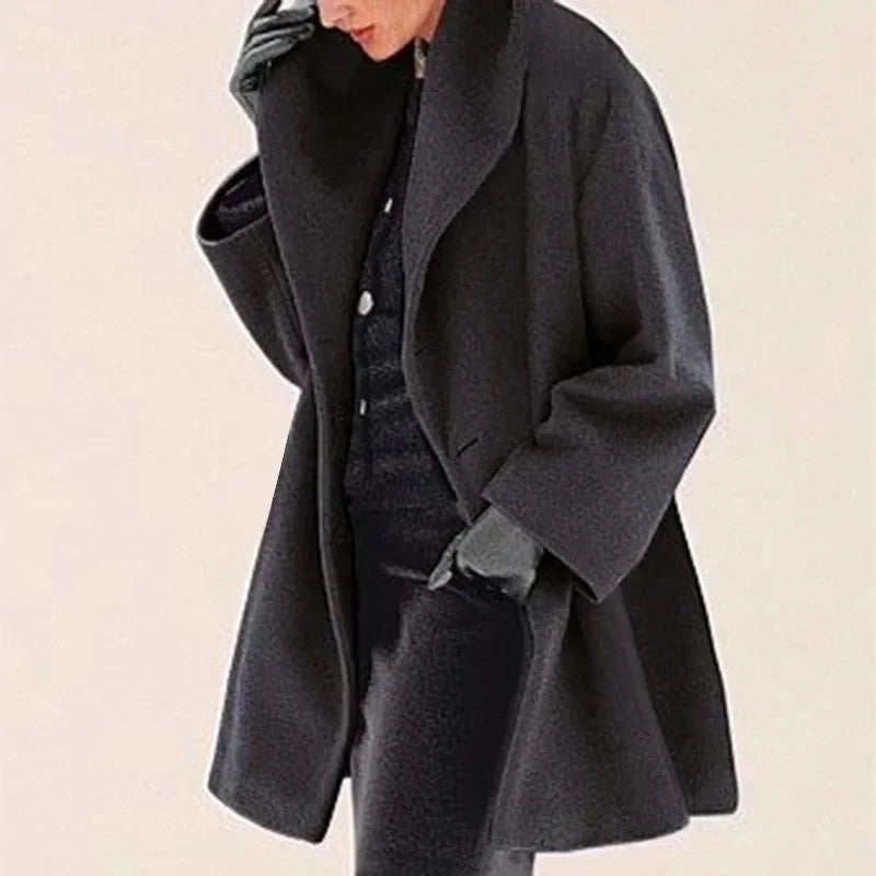Charlotte – Women's Long Button Wool-Blend Coat