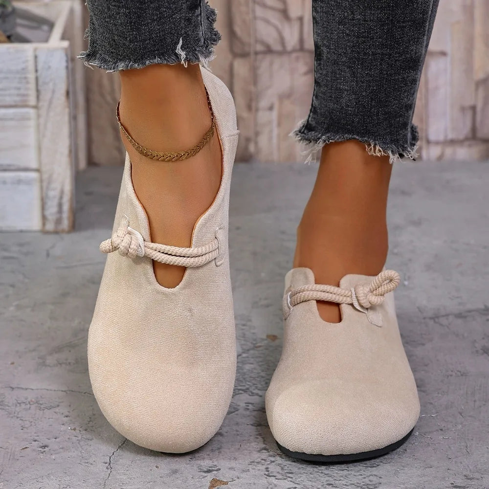 Clara – Round Toe Knotted Rope Loafers
