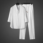 Ethan – Men’s V-Neck Short-Sleeve Sportswear Set