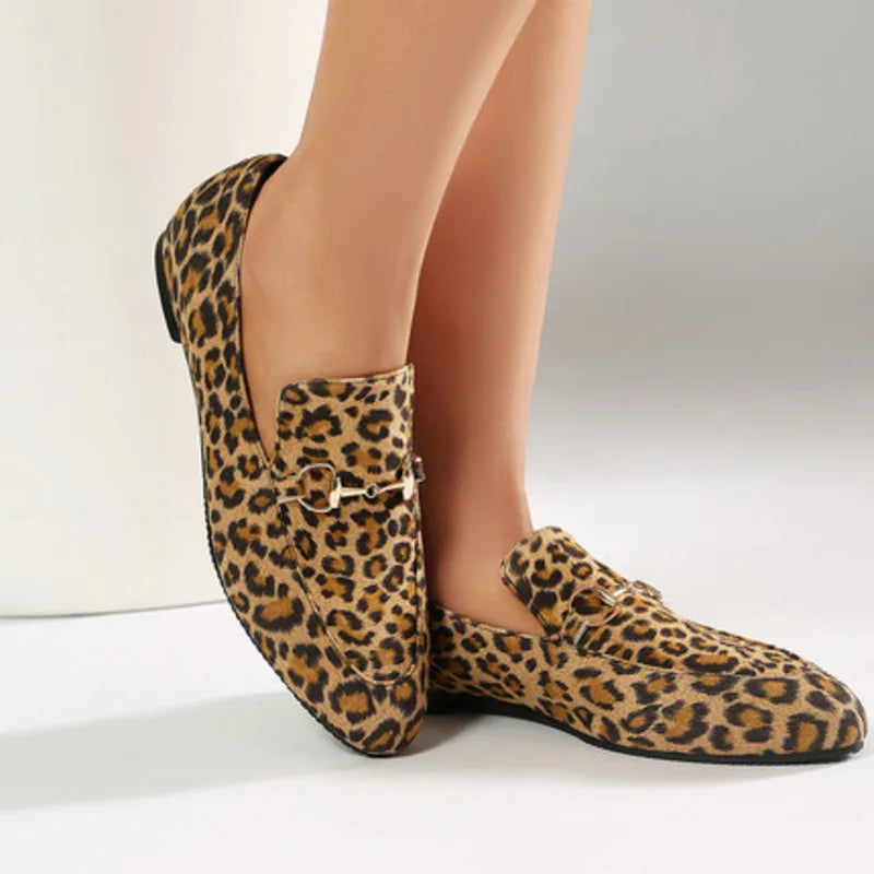 Clara – Leopard Print Pointed-Toe Loafers