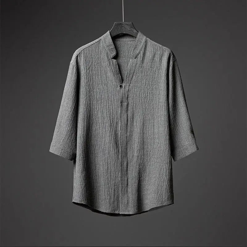 Ethan – Men’s V-Neck Short-Sleeve Sportswear Set