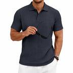 Noah – Textured Knit Short-Sleeve Polo