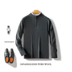 Ethan – Merino Wool Half-Zip Mock Neck Sweater