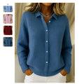Lauren – Button-Up Knit Lapel Cardigan