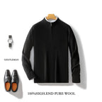 Ethan – Merino Wool Half-Zip Mock Neck Sweater
