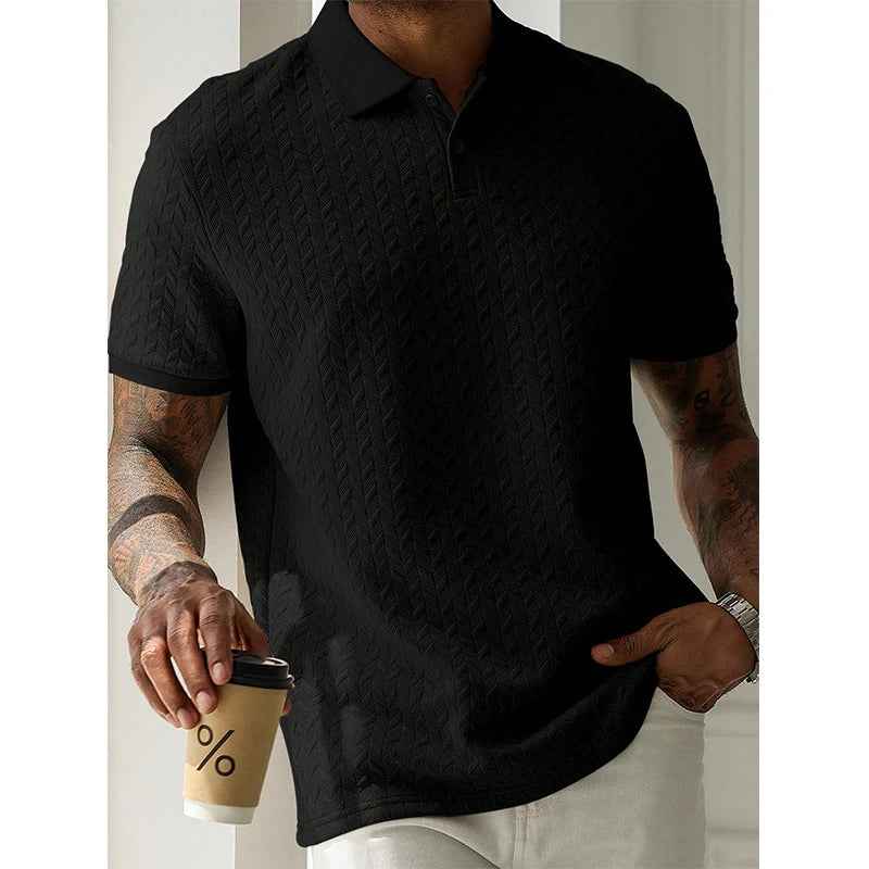 Ethan – Solid Color Short-Sleeve Polo Shirt