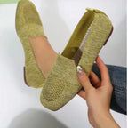 Clara – Solid Mesh Round-Toe Slip-On Flats