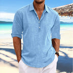 Aiden – Solid Turn-Down Collar Casual Shirt