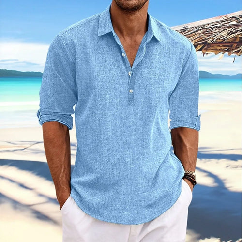 Aiden – Solid Turn-Down Collar Casual Shirt