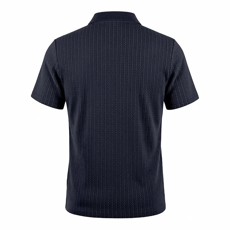 Noah – Textured Knit Short-Sleeve Polo
