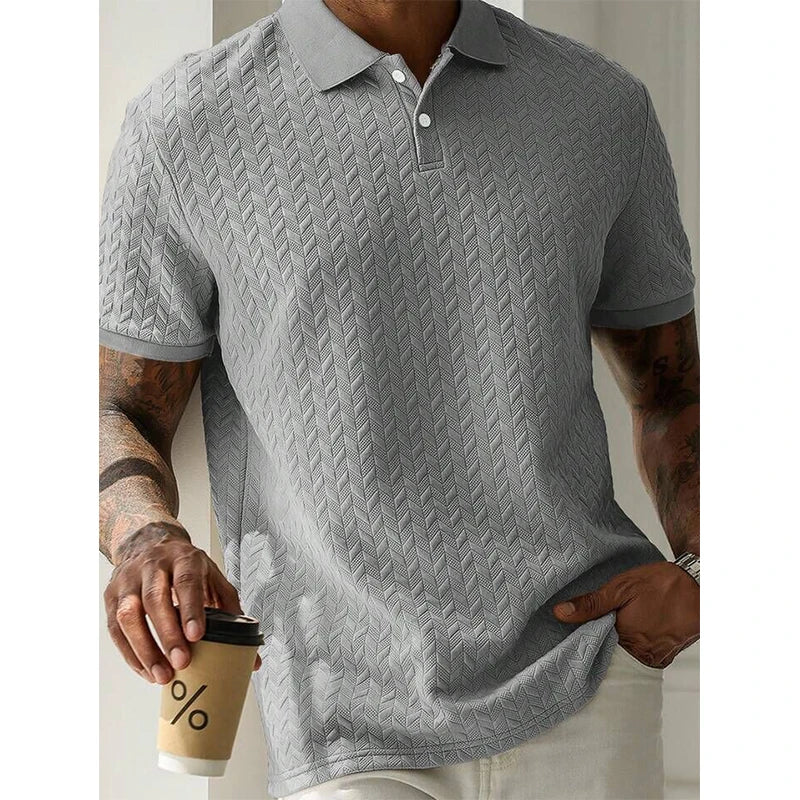 Ethan – Solid Color Short-Sleeve Polo Shirt