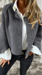 Olivia – Soft Textured Wide-Waist Cardigan Coat