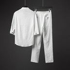 Ethan – Men’s V-Neck Short-Sleeve Sportswear Set