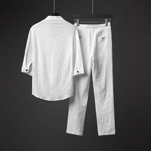 Caleb – Men’s V-Neck Short-Sleeve Sportswear Set