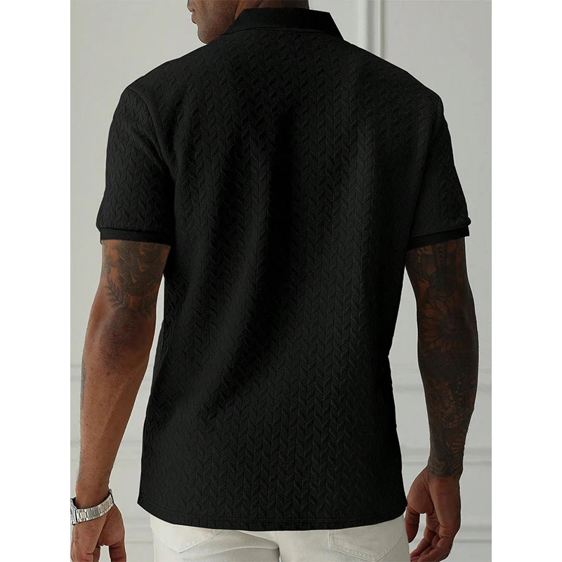 Ethan – Solid Color Short-Sleeve Polo Shirt