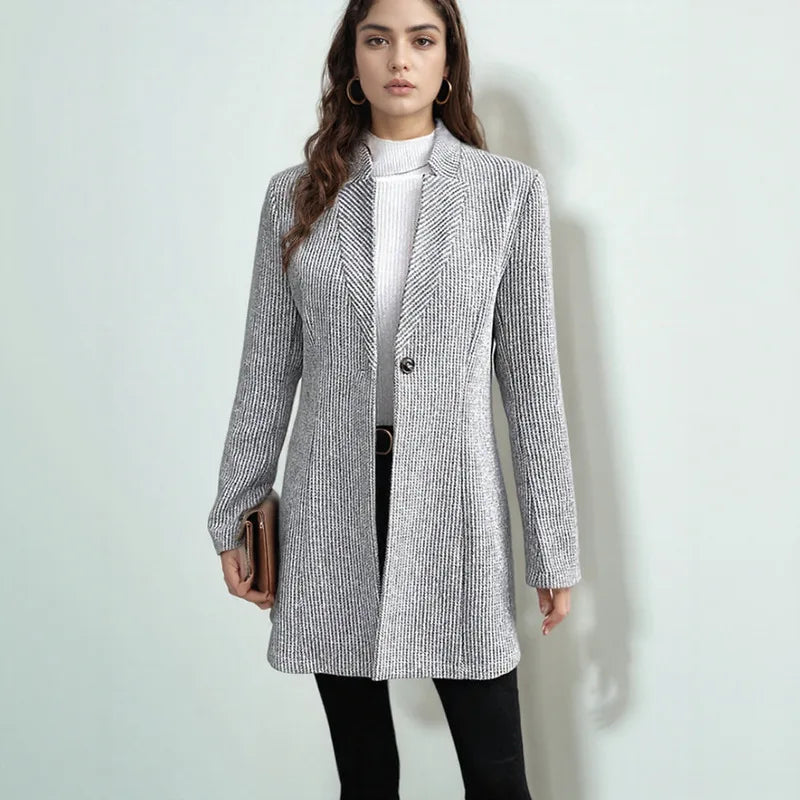 Natalie – Women's Y2K Button Front Coat