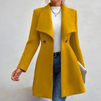 Fashionable Tweed Coat Women's Slim Fit Button-Up Collar Autumn Winter New Arrival 2026 from Europe And America