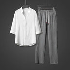Ethan – Men’s V-Neck Short-Sleeve Sportswear Set