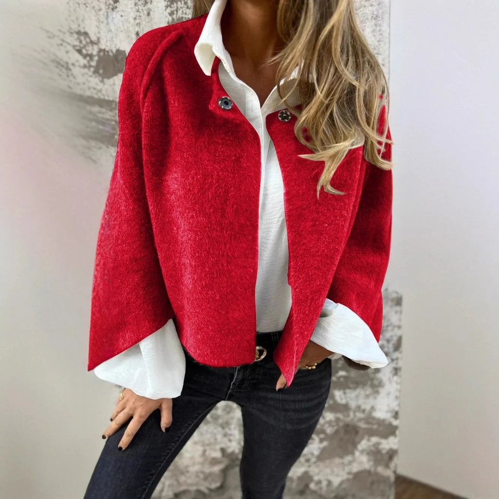 Olivia – Soft Textured Wide-Waist Cardigan Coat