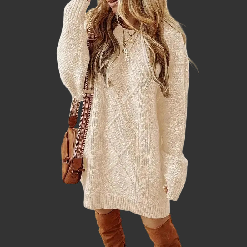 Jordan – Parchment Cable Knit Sweater