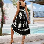 Sofia – Tribal Print Boho Midi Dress