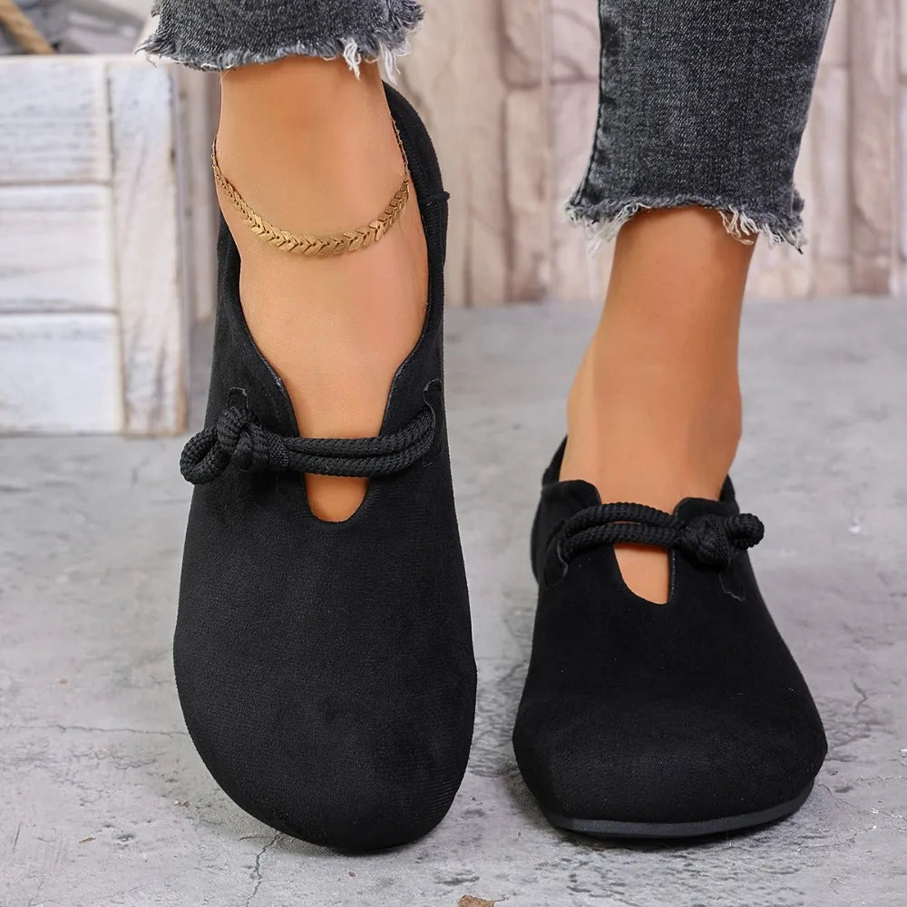 Clara – Round Toe Knotted Rope Loafers