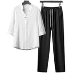 Ethan – Men’s V-Neck Short-Sleeve Sportswear Set