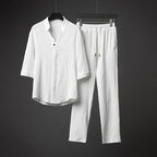 Ethan – Men’s V-Neck Short-Sleeve Sportswear Set