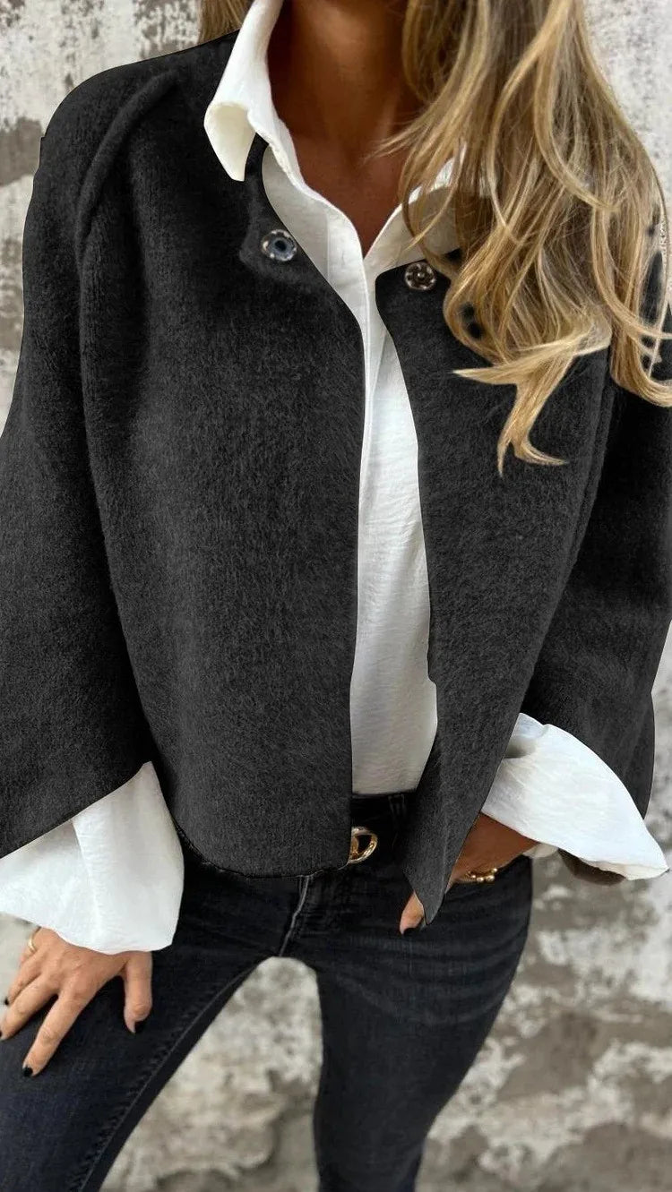Olivia – Soft Textured Wide-Waist Cardigan Coat