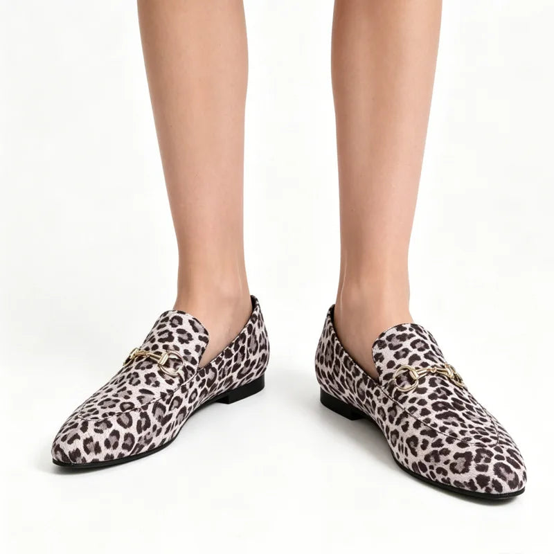 Clara – Leopard Print Pointed-Toe Loafers