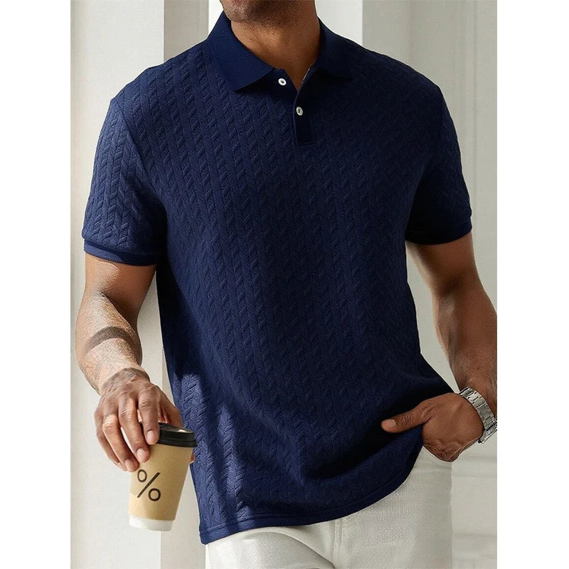 Ethan – Solid Color Short-Sleeve Polo Shirt