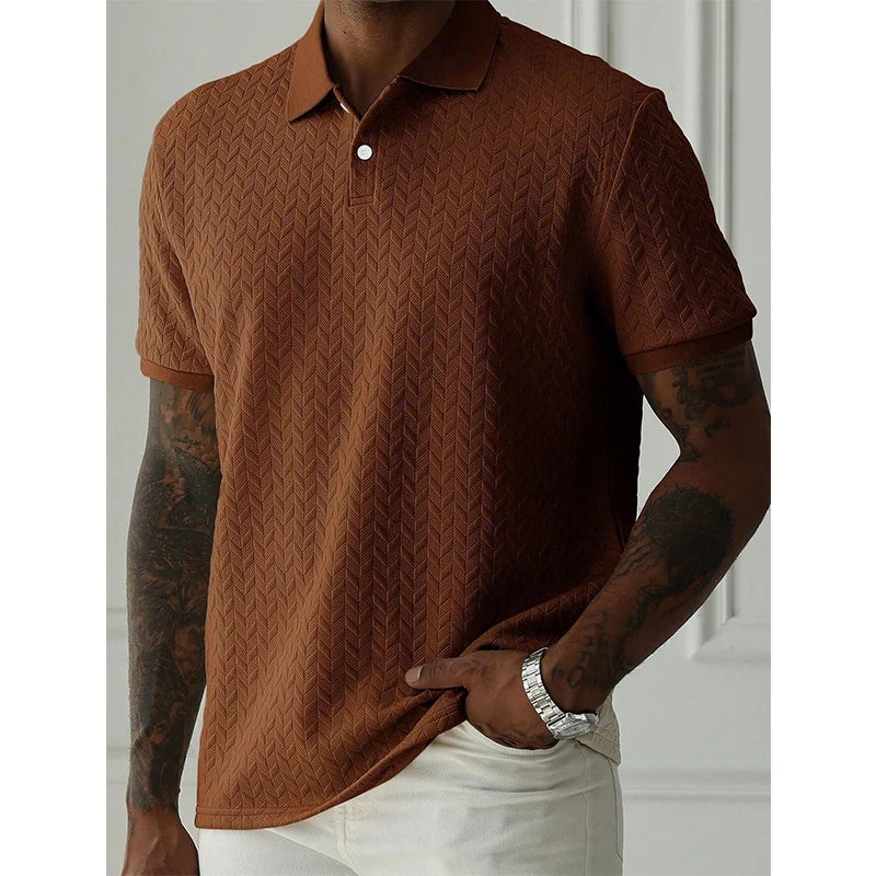 Ethan – Solid Color Short-Sleeve Polo Shirt